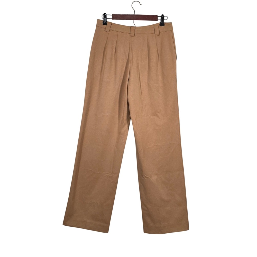 St. John Sport Dress Pants Women 6 Camel Wide Leg High Rise Pleated Trousers Vtg - Picture 2 of 7
